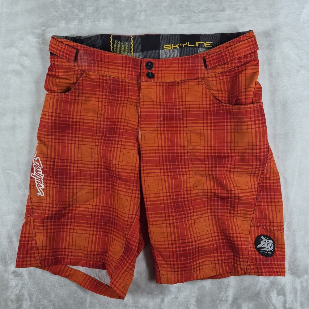 Troy Lee Designs Skyline Shorts Men's 34 Orange 10" Inseam Cycling MTB Bike